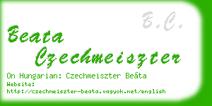 beata czechmeiszter business card